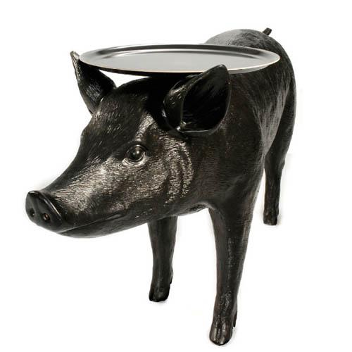 现代经典灯饰|台灯|办公家具|荷兰 Moooi Pig Table 黑豬邊桌